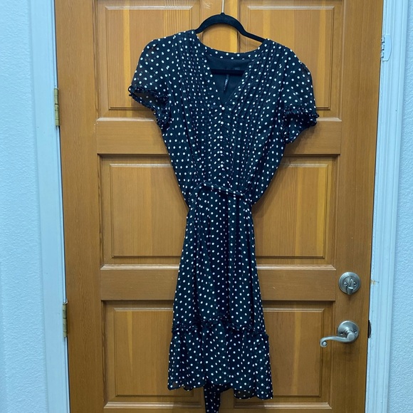 chiasso Dresses & Skirts - Chiasso black Polka Dot Feminine Dress